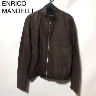 Enrico Mandelli レザーライダース 50/エンリコ マンデッリ(ライダースジャケット)