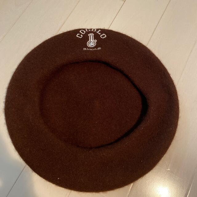 COCOLOBLAND(ココロブランド)のcocolobland ブラウン　フェルトベレー帽 レディースの帽子(ハンチング/ベレー帽)の商品写真