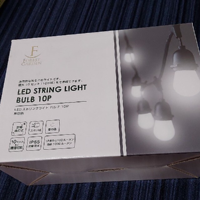 ドウシシャ(ドウシシャ)のLED  ストリング ライト バルブ10P 昼白色　防塵　防水　イルミネーション インテリア/住まい/日用品のライト/照明/LED(蛍光灯/電球)の商品写真