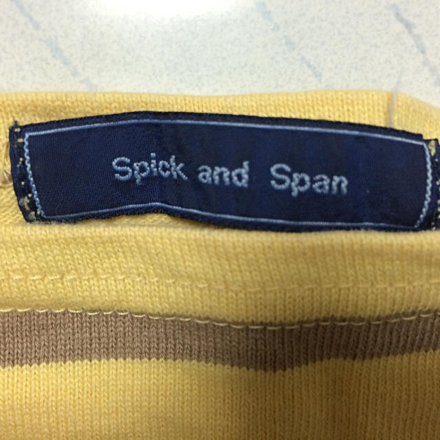 Spick & Span(スピックアンドスパン)のスピック&スパン 七分袖Tシャツ イエロー レディースのトップス(Tシャツ(長袖/七分))の商品写真