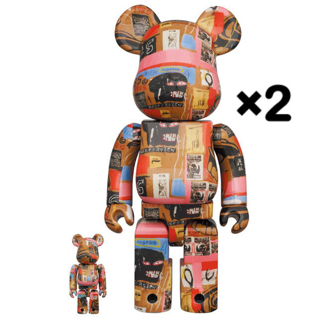 MEDICOM TOY(メディコムトイ)の2セット■BE@RBRICK Andy Warhol × BASQUIAT #2 エンタメ/ホビーのフィギュア(その他)の商品写真