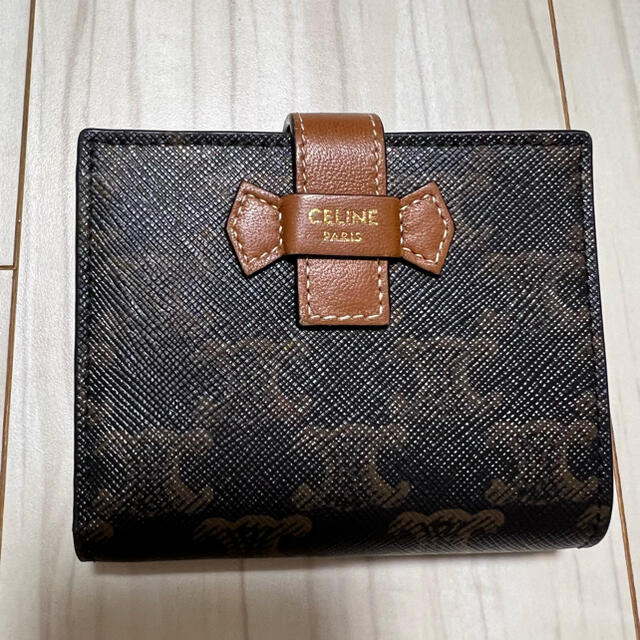 美品 CELINE 財布 スモール トリオンフキャンバス ストラップ