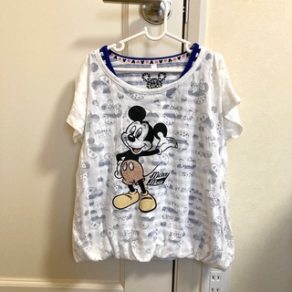 ディズニー(Disney)のディズニー半袖Tシャツミッキーマウス柄　　140cm 裏地タンクトップ付き(Tシャツ/カットソー)