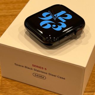 アップルウォッチ(Apple Watch)のApple Watch series5 スペースブラックステンレス44mm(腕時計(デジタル))