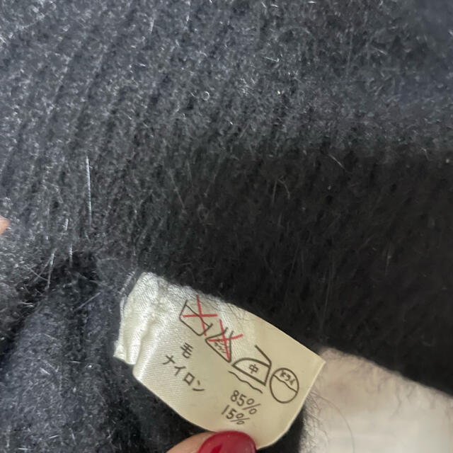 黒のもこもこセーター レディースのトップス(ニット/セーター)の商品写真