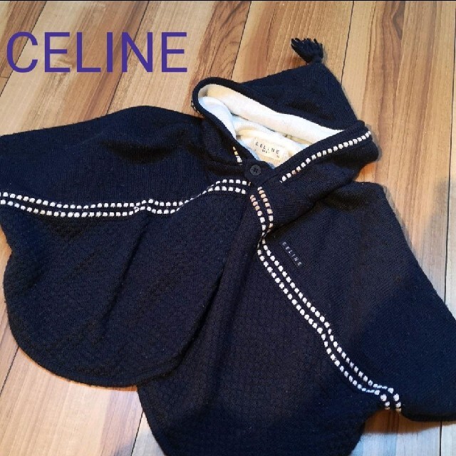 celine(セリーヌ)のCELINE　ポンチョ　ネイビー　セリーヌ キッズ/ベビー/マタニティのキッズ服女の子用(90cm~)(ジャケット/上着)の商品写真