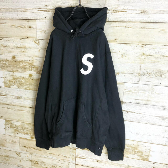 ⚠️即完売 Supreme シュプリーム パーカー Sロゴ レザーキルト 裏起毛