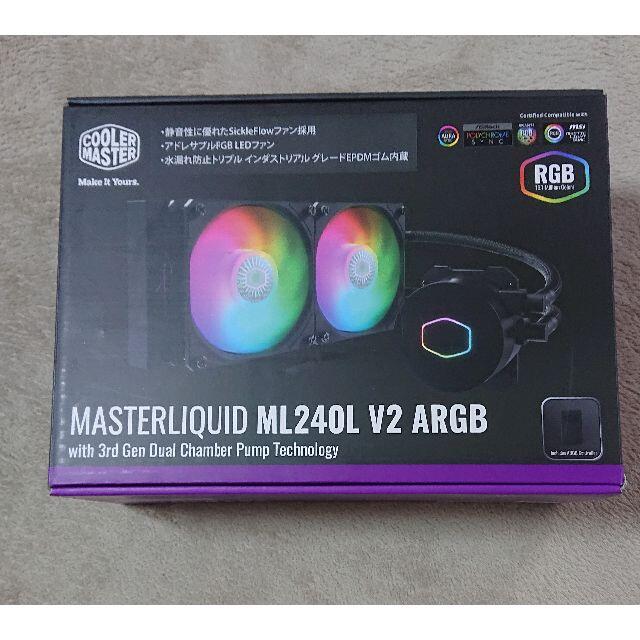 CoolerMaster MasterLiquid ML240L V2ARGBPCパーツ