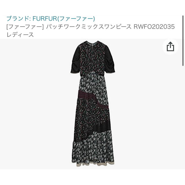 furfur パッチワークミックスワンピース