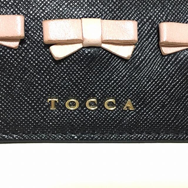 TOCCA(トッカ)のトッカ コインケース 黒×ピンク レザー レディースのファッション小物(コインケース)の商品写真