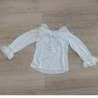 ジルスチュアートニューヨーク(JILLSTUART NEWYORK)のジルスチュアートニューヨーク120長袖ブラウス 白 美品(Tシャツ/カットソー)