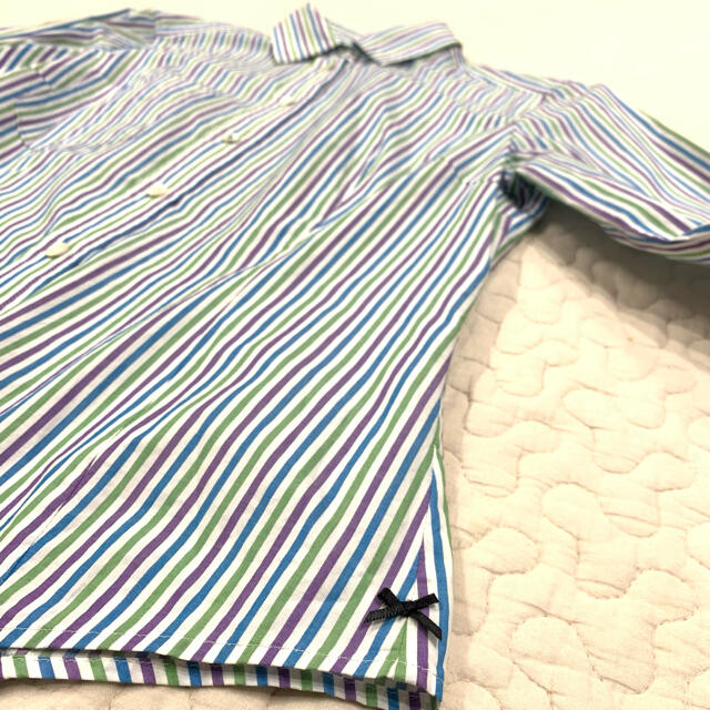 Paul Smith(ポールスミス)のポールスミス マルチカラーストライプシャツ 袖 刺繍 42BLACK LABEL レディースのトップス(シャツ/ブラウス(長袖/七分))の商品写真