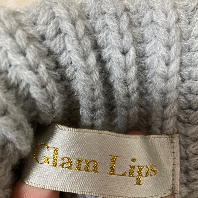 eimy istoire(エイミーイストワール)の完売商品　Glam Lips グレーニット　 レディースのトップス(ニット/セーター)の商品写真