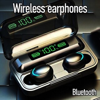 Bluetooth ワイヤレスイヤホン ブルートゥース 高音質 充電ケース付き(ヘッドフォン/イヤフォン)