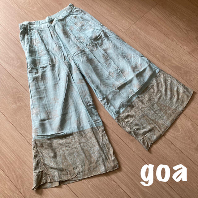 goa(ゴア)のゴア goa 総柄 ワイド フレア リラックス パンツ ボトムス レディースのパンツ(カジュアルパンツ)の商品写真