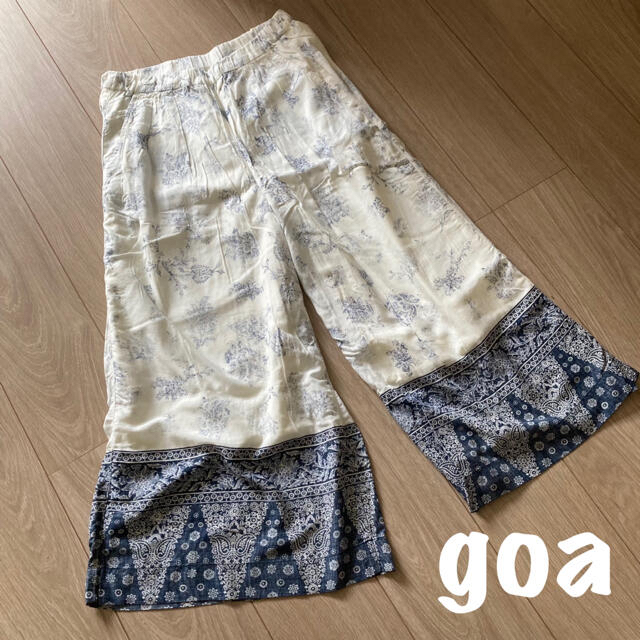 goa(ゴア)のゴア goa 総柄 リラックス フレア ワイド パンツ ボトムス レディースのパンツ(カジュアルパンツ)の商品写真