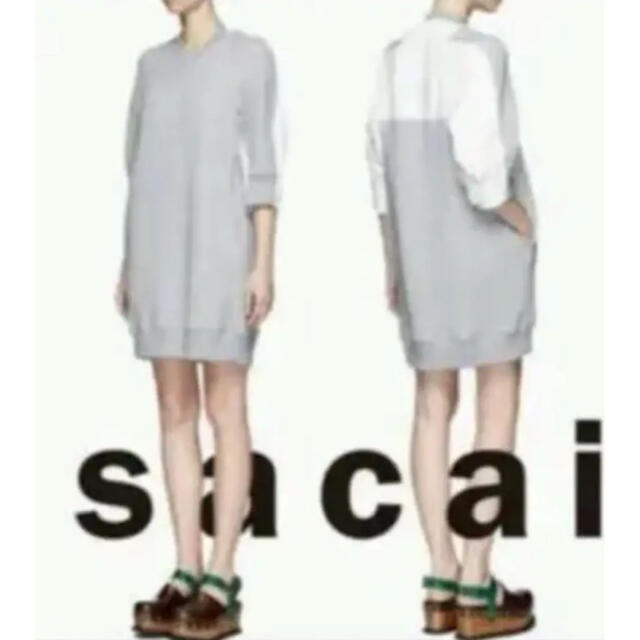 sacai - sacai ドッキングワンピースの通販 by ふりる's shop sacai - sacai ドッキングワンピースの通販 by ふりる's shop
