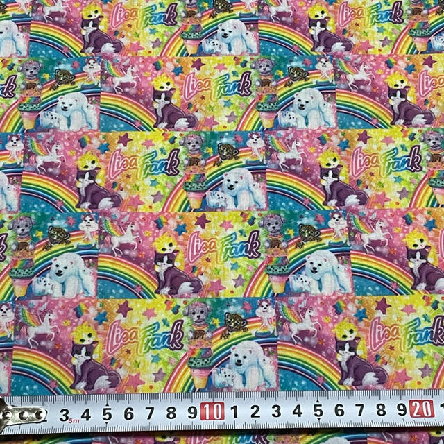 虹 Rainbow 動物 生地 143×59 ハンドメイドの素材/材料(生地/糸)の商品写真