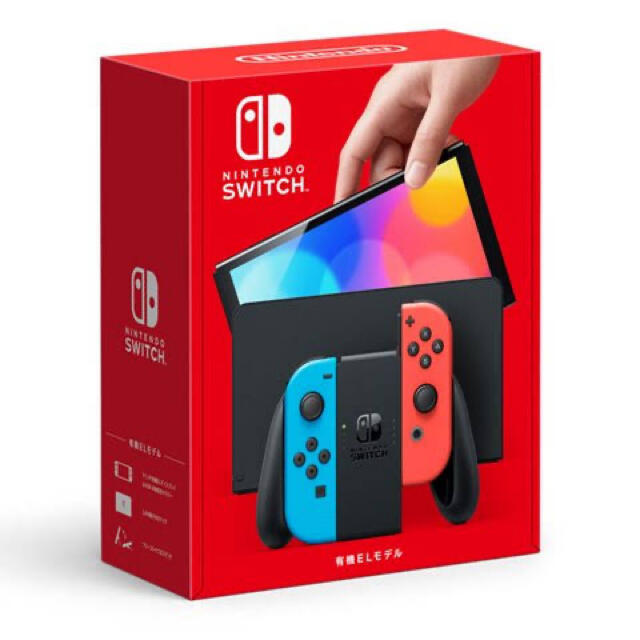 Nintendo Switch(ニンテンドースイッチ)の[新品]Nintendo Switch 有機EL ネオンブルー/ネオンレッド エンタメ/ホビーのゲームソフト/ゲーム機本体(家庭用ゲーム機本体)の商品写真