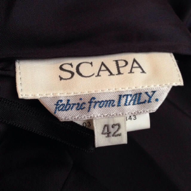 SCAPA  シルク100ボタニカル柄スカート 2