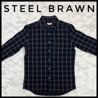 STEEL BRAWN スティールブラウン　メンズ長袖シャツ　Lサイズ　チェック(シャツ)