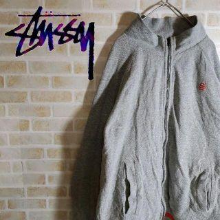 ステューシー(STUSSY)のSTUSSY ジップアップ スウェット ワンポイントロゴ タートルネック(スウェット)