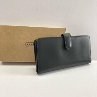 コーチ(COACH)のCOACH がま口付 長財布 ブラック コーチ(財布)