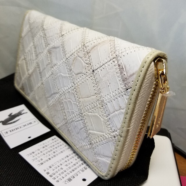 鰐本物☆ナイルクロコダイル パッチワーク ラウンド長財布 人気の