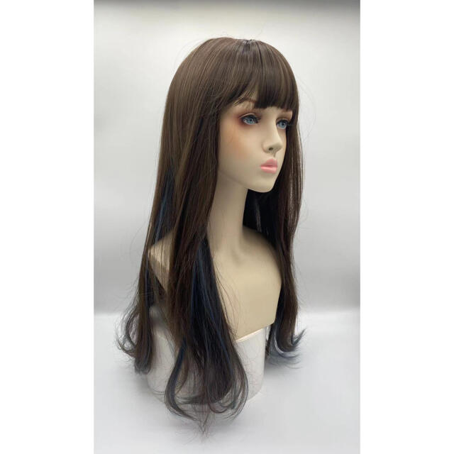 SALE/90%OFF】 新品未使用リアルロングウィッグマーメイドネイビー