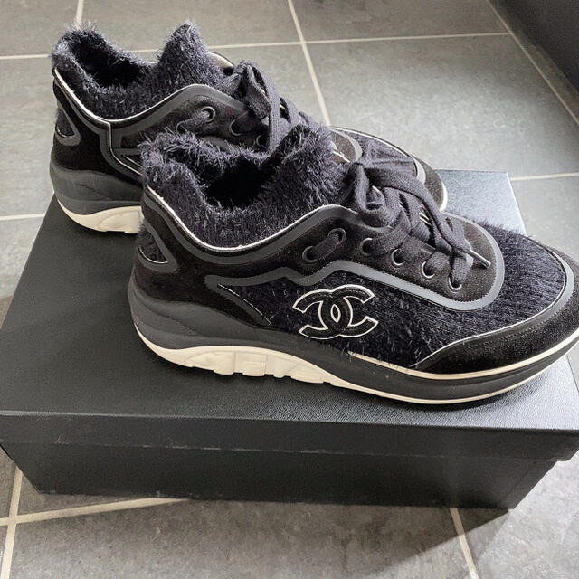 12月スーパーSALE 15%OFF】 CHANEL 37 ブラック スニーカー 美品