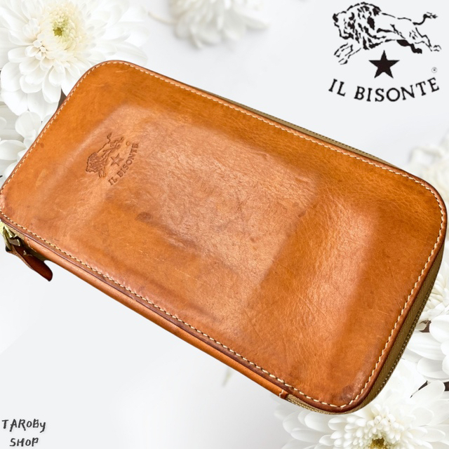 【希少　美品】イルビゾンテ　IL BISONTE　長財布　ブラウン　本革