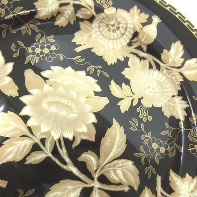 WEDGWOOD(ウェッジウッド)のウェッジウッド TONQUIN BLACK プレート 金彩 ボーンチャイナ 中皿 エンタメ/ホビーの美術品/アンティーク(陶芸)の商品写真