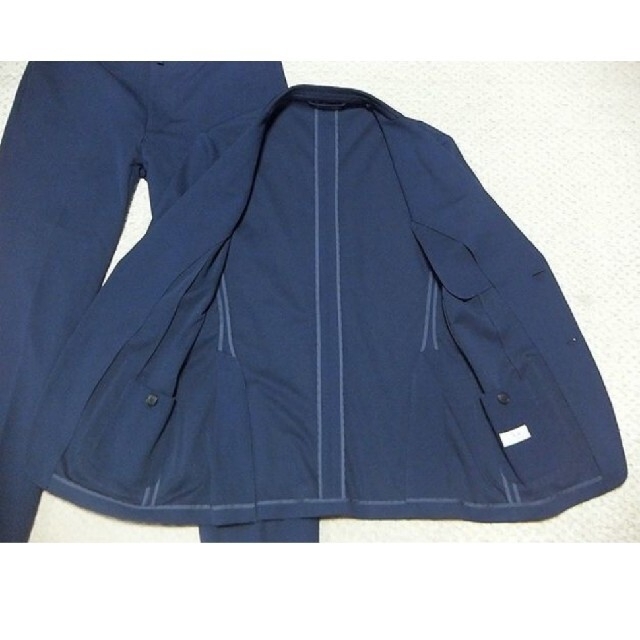 BEAMS(ビームス)のUNIVERSAL LANGUAGE　ストレッチ鹿の子スーツ　ネイビー メンズのスーツ(セットアップ)の商品写真