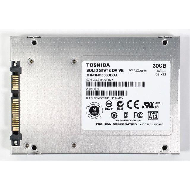 RY-168-TOSHIBA 30GB SSD 厚み9㎜ 10点