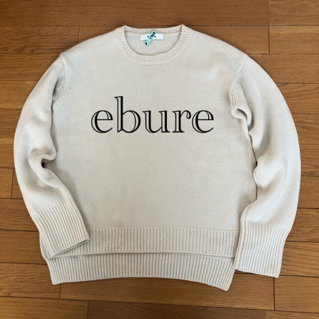 国内製造 エブール ebure プルオーバー セーター アイボリー カシミア