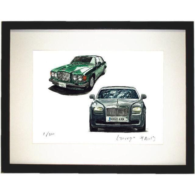 GC-1834 Bently/RollsRoyce限定版画サイン額装作家平右ヱ門