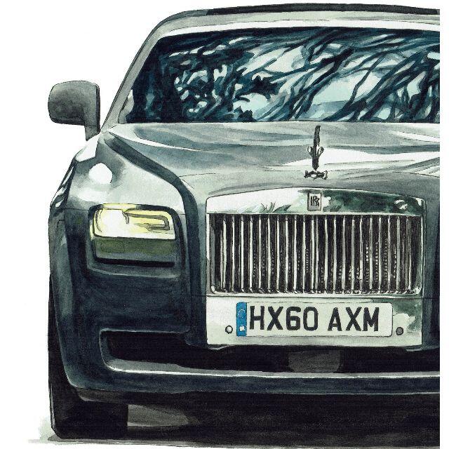 GC-1834 Bently/RollsRoyce限定版画サイン額装作家平右ヱ門 6