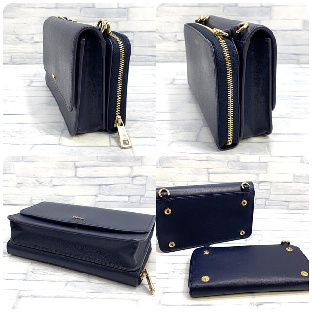 超美品 FURLA フルラ ショルダーウォレット ラウンド リーヴァ 超美品 FURLA フルラ ショルダーウォレット ラウンド リーヴァ