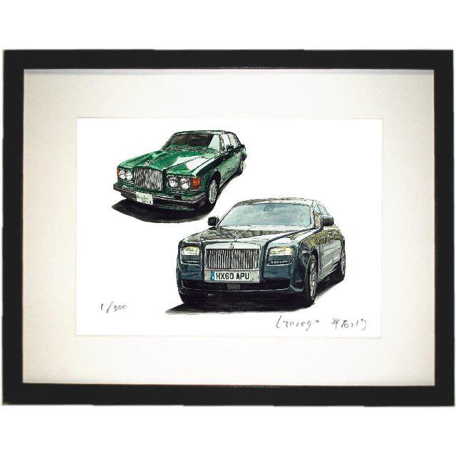 版画GC-1838 Bently/RollsRoyce限定版画サイン額装作家平右ヱ門