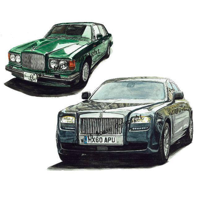 GC-1838 Bently/RollsRoyce限定版画サイン額装作家平右ヱ門 エンタメ/ホビーの美術品/アンティーク(版画)の商品写真