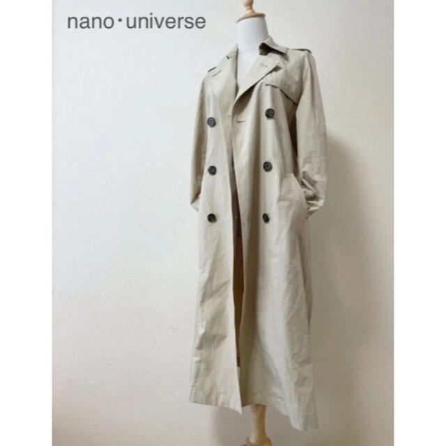 nano・universe(ナノユニバース)の美品！nano・universe  ロングトレンチコート レディースのジャケット/アウター(トレンチコート)の商品写真