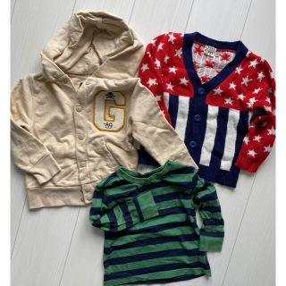 ベビーギャップ(babyGAP)の【3点セット】95cm 男の子　長袖　ロンT カーディガン　パーカー(その他)