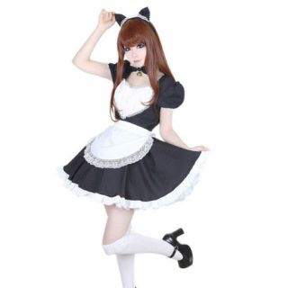 ねこみみめいどコスプレ(衣装一式)