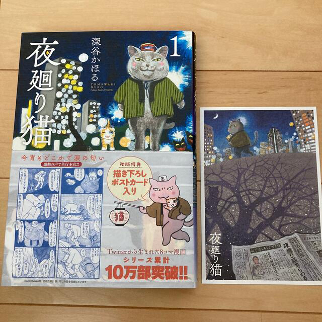 講談社(コウダンシャ)の夜廻り猫　1、2巻　初版特典　描き下ろし　ポストカード エンタメ/ホビーの漫画(青年漫画)の商品写真