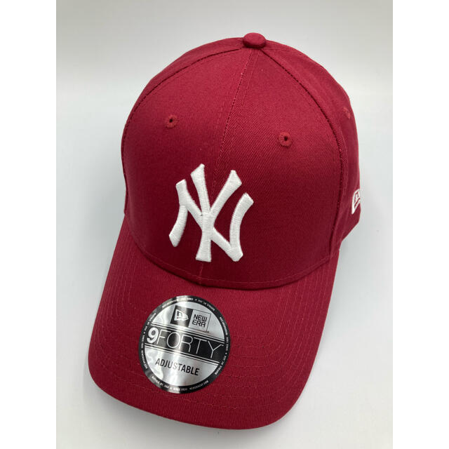 NEW ERA(ニューエラー)のニューエラ キャップ NY ヤンキース 赤 レッド 暗め メンズの帽子(キャップ)の商品写真