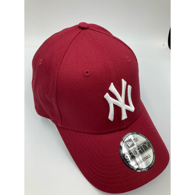 NEW ERA(ニューエラー)のニューエラ キャップ NY ヤンキース 赤 レッド 暗め メンズの帽子(キャップ)の商品写真