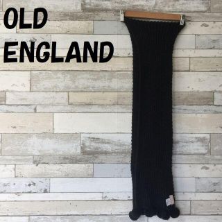 オールドイングランド(OLD ENGLAND)の【人気】オールドイングランド ポンポンつきマフラー ブラック レディース(マフラー/ショール)