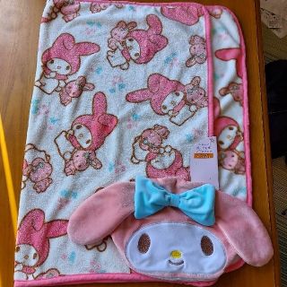 マイメロディ(マイメロディ)の専用　　マイメロディ　ポーチ付きブランケット　ひざ掛け(キャラクターグッズ)