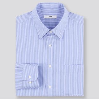 ユニクロ(UNIQLO)のファインクロスストライプシャツ　新品未使用　BLUE(シャツ)