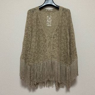 マウジー(moussy)のmoussy　フリンジレースカーディガン(カーディガン)